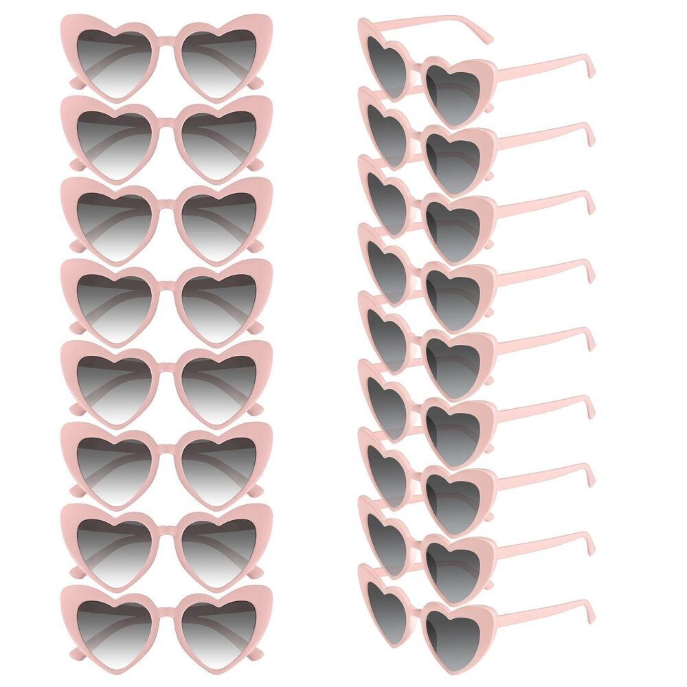 1697 8/16 Pcs Heart Shaped Sunglasses Bulk Vintage Heart Glasses